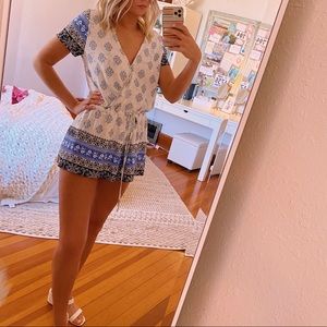 L’atiste Blue Paisley Romper
